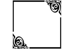Frame Border decorative ornament design with a black swirl theme vector