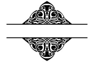 Frame Border decorative ornament design with a black swirl theme vector
