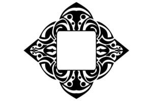 Frame Border decorative ornament design with a black swirl theme vector