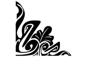 Frame or border decorative nature ornament design with a black Leaves or leaf theme vector
