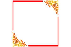 Frame or border decorative ornament design with a fire theme vector