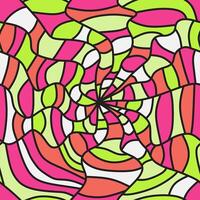 Seamless mosaic. Spiderweb shape. Twisted checkered colorful background. Abstract pattern. Retro wavy psychedelic background. vector