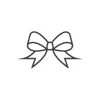 Bow line icon in trendy flat style isolated on white background. Ribbon symbol for your web site design, logo, app, UI. illustration vector
