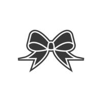 Bow line icon in trendy flat style isolated on white background. Ribbon symbol for your web site design, logo, app, UI. illustration vector