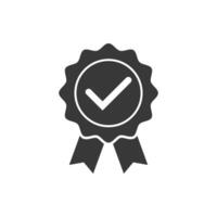 Certificate icon. Premium quality. Achievement badge. Profile Verification. Check mark icon. check mark. Quality mark. Quality seal. Approval sign. Task done. Project completed. Check Mark.Web vector