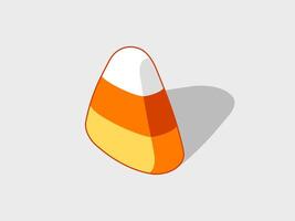 Candy corn isometric illustration with shadow vector