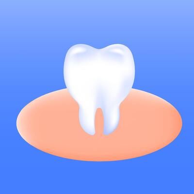 3d illustration a clean, white tooth Ideal for dental websites, oral hygiene products, and healthcare content. Emphasizes dental health and professional care