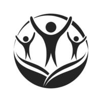 Community Support Symbol Logo Graphic. Inclusive Community Icon Unity and Support Design vector