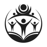 Community Support Symbol Logo Graphic. Inclusive Community Icon Unity and Support Design vector