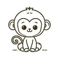Adorable Cartoon Monkey Free Adorable Cartoon Monkey Free IllustrationIllustration vector
