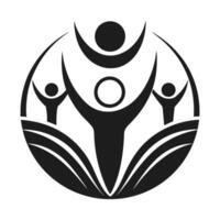 Community Support Symbol Logo Graphic. Inclusive Community Icon Unity and Support Design vector