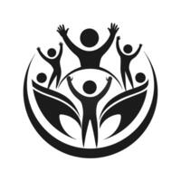 Community Support Symbol Logo Graphic. Inclusive Community Icon Unity and Support Design vector