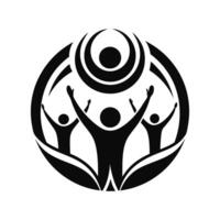 Community Support Symbol Logo Graphic. Inclusive Community Icon Unity and Support Design vector
