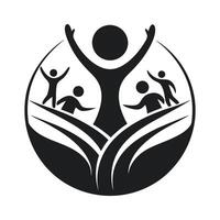 Community Support Symbol Logo Graphic. Inclusive Community Icon Unity and Support Design vector