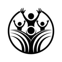 Community Support Symbol Logo Graphic. Inclusive Community Icon Unity and Support Design vector