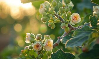 Close-up of a fig tree in bloom photo