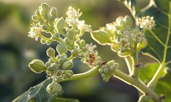 Close-up of a fig tree in bloom photo