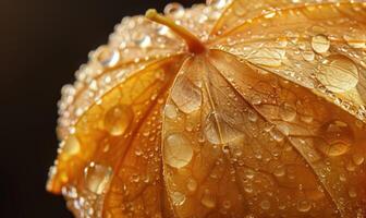 Macro view of physalis with a focus on the delicate husk texture photo