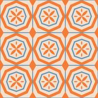 seamless geometric ornamental pattern. Tile mosaic vibrant texture Decorative bright colorful background. repeatable symmetry print vector