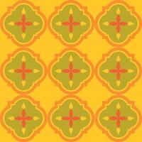 seamless geometric ornamental pattern. Tile mosaic vibrant texture Decorative bright colorful background. repeatable symmetry print vector