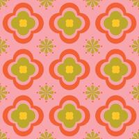 seamless geometric ornamental pattern. Tile mosaic vibrant texture Decorative bright colorful background. repeatable symmetry print vector