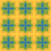 seamless geometric ornamental pattern. Tile mosaic vibrant texture Decorative bright colorful background. repeatable symmetry print vector