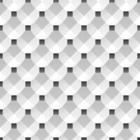 Decorative seamless geometric texture. Black and white tileable creative pattern. Design 3d illusion print. Abstract monochrome repeatable background vector