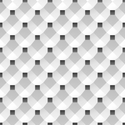 Decorative seamless geometric texture. Black and white tileable creative pattern. Design 3d illusion print. Abstract monochrome repeatable background