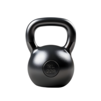 Black kettlebell on transparent background png