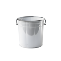 Empty metal bucket on transparent background png