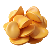 Heap of Potato Chips 3d Render png