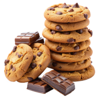 Heap of Cookies and Chocolate Realistic Image png