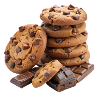 Heap of Cookies and Chocolate Realistic Design png