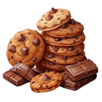 Heap of Cookies and Chocolate Concept png