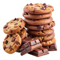 Heap of Cookies and Chocolate Realistic Graphic png