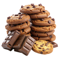 Heap of Cookies and Chocolate Realistic Object png