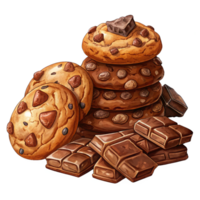 Heap of Cookies and Chocolate Design png