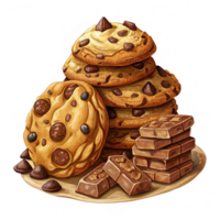 Heap of Cookies and Chocolate Image png