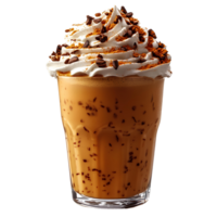 pompoen kruid latte . kop van warm pompoen kruid latte gedurende herfst vallen tijd. pompoen kruid latte met nootmuskaat, vanille en espresso koffie in kop . zoet vallen drank geïsoleerd png