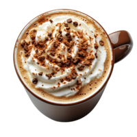 Pumpkin spice latte . Cup of warm pumpkin spice latte during autumn fall time. pumpkin spice latte with nutmeg, vanilla and espresso coffee in cup . sweet fall beverage isolated png
