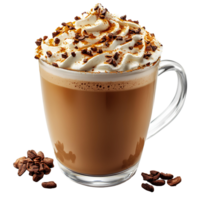 Pumpkin spice latte . Cup of warm pumpkin spice latte during autumn fall time. pumpkin spice latte with nutmeg, vanilla and espresso coffee in cup . sweet fall beverage isolated png