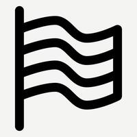 Flag Icon in line style is suitable for championship, race, Achievement, Victory, website application buttons, and presentation elements. vector
