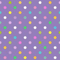 Polka Dot pattern, colorful seamless texture vector