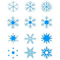 snowflake collection isolated on white background. New Year, Christmas, design elements. illustration vector
