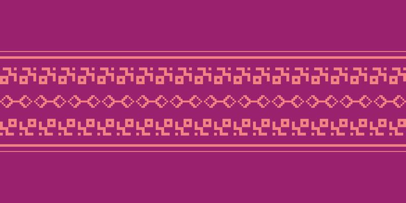Elegant Textile Border with Floral Motif. Vintage Textile Border for Classic Designs. Seamless motif songket batik from Indonesia. Ethnic pattern traditional cloth.