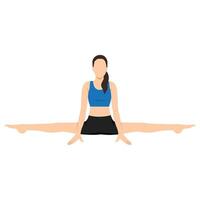 Woman doing Reverse Table Top Pose Legs In Figure Four or Ardha Purvottanasana Pada Ardha Utkatasana. vector
