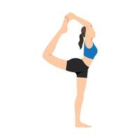 Woman doing Reverse Table Top Pose Legs In Figure Four or Ardha Purvottanasana Pada Ardha Utkatasana. vector
