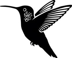 Bird on a white background in black and white colors vector