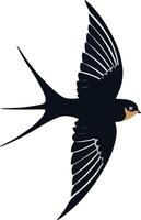 A black and white drawing of a bird with a white background vector