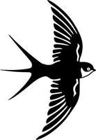 Bird on a white background in black and white colors vector